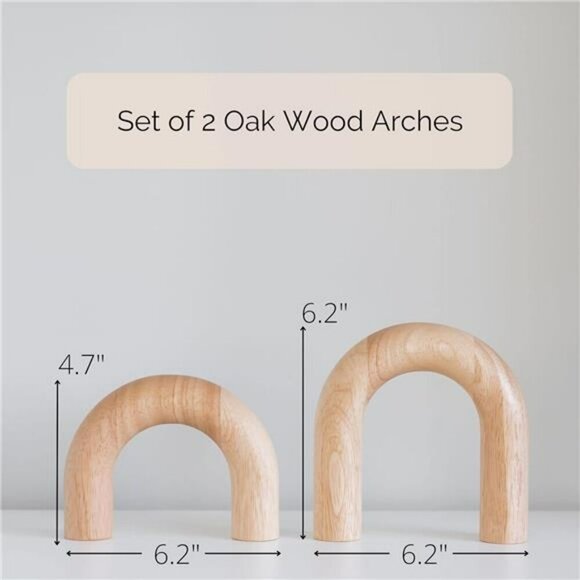 Wood Arch Decorative Objects Suitable for Coffee Table Decor Neutral Home Shelf - Picture 6 of 7